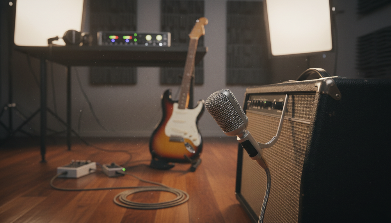 guitar amp mic setup home recording