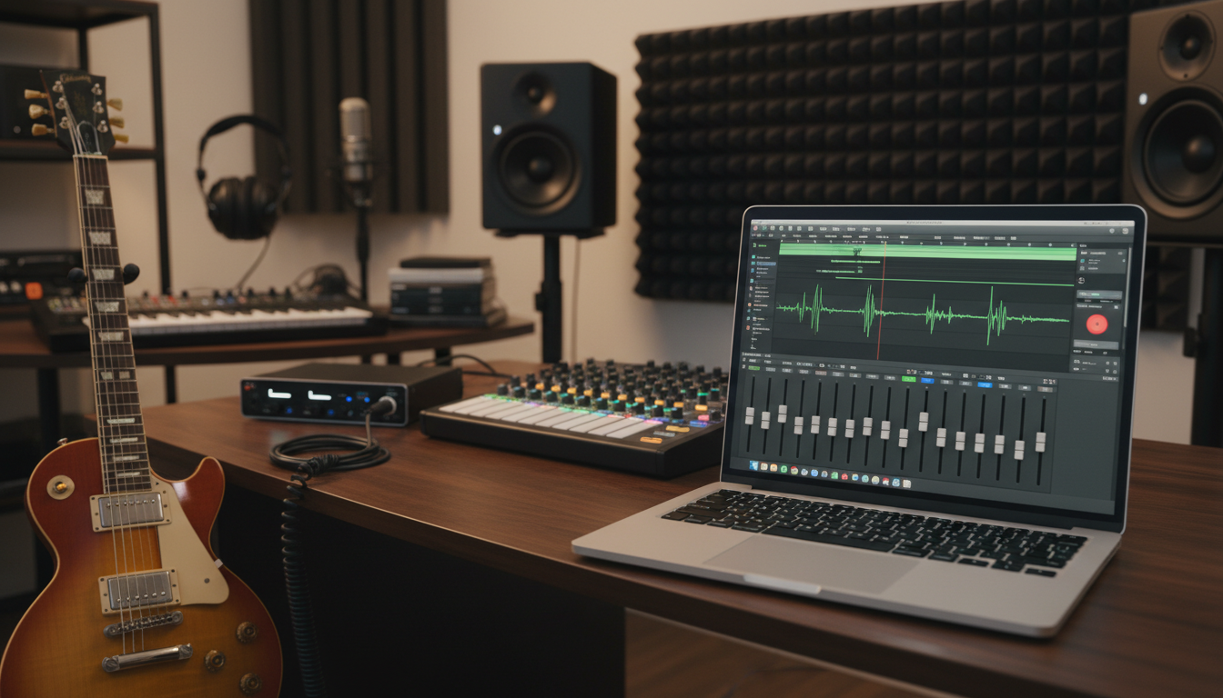 guitar recording workflow logic pro session setup