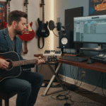 home music production setup for guitarists using Logic