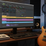gain staging electric guitar in Logic Pro home studio